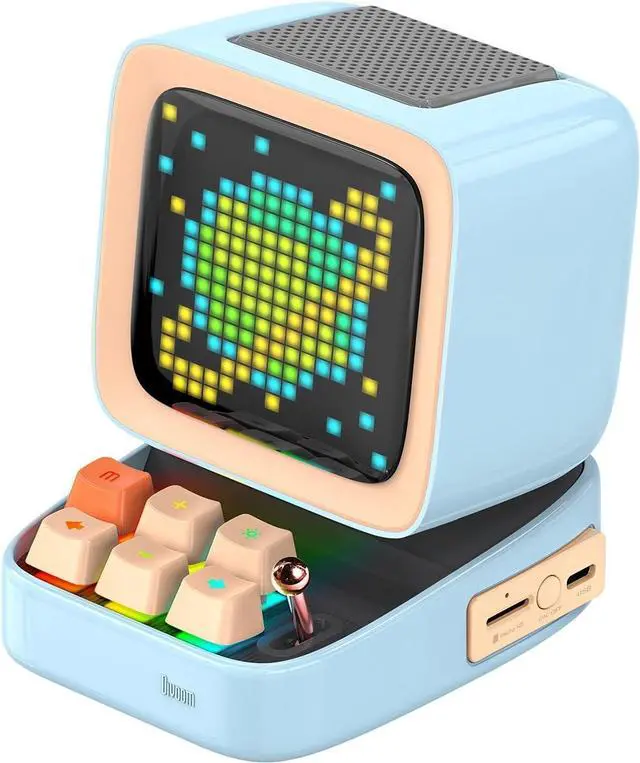 Alt view image 4 of 7 - Divoom Ditoo Retro Pixel Art Game Bluetooth Speaker with 16X16 LED App Controlled Front Screen (Blue) \u2026