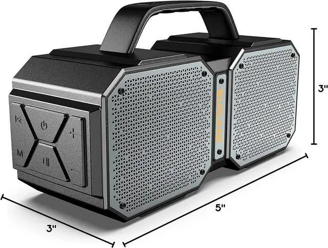 Alt view image 7 of 7 - BUGANI Shock Bluetooth Speaker, Portable Bluetooth 5.3, Waterproof, 60W Super Power, Outdoor Speaker, Black(New Model)