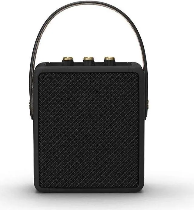 Alt view image 6 of 7 - Marshall Stockwell II Portable Bluetooth Speaker, Black and Brass