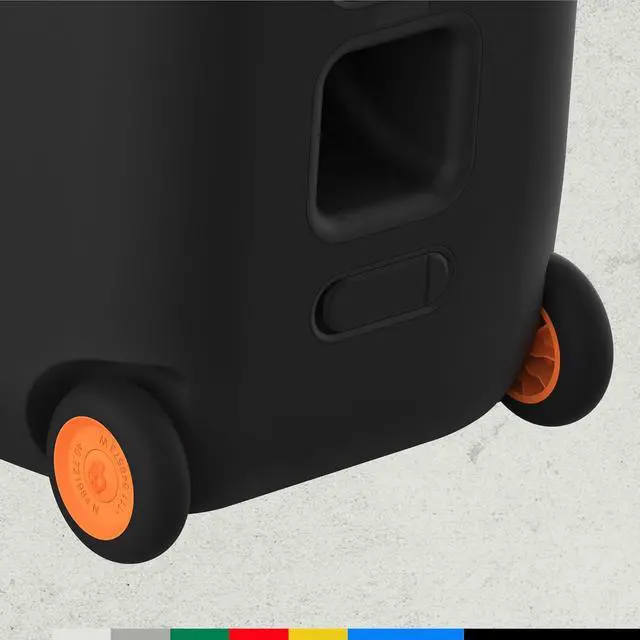 Alt view image 5 of 7 - Skullcandy Stomp XXL Bluetooth Speaker - IPX5 Waterproof Wireless Portable Speaker, 2 LED Modes, 12 Hour Battery, Multi-Link, Microphone Included, Tough Wheels & Pop-Up Handle for Easy Portability