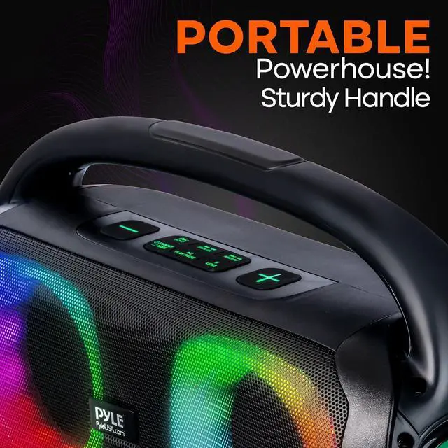 Alt view image 5 of 7 - Pyle 160W Dual 5-Inch Bluetooth Boombox Speaker with True Wireless Stereo  Deep Bass, Crisp Treble, LED Display, Built-in Rechargeable Batteries  Large Portable Bluetooth Speaker