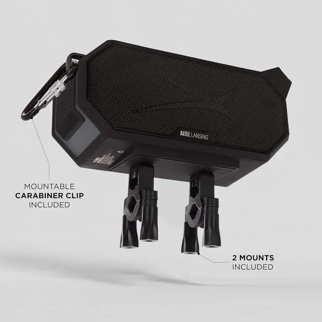 Alt view image 4 of 7 - Altec Lansing Portable Bluetooth Speaker HYDRABOOM 2.0, 32W Output Power, 16Hr Playtime, Party Sync, Qi Wireless Charging, Everything-Proof, Voice Assistant Compatible - Black