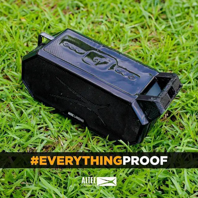 Alt view image 6 of 7 - Altec Lansing Portable Bluetooth Speaker HYDRABOOM 2.0, 32W Output Power, 16Hr Playtime, Party Sync, Qi Wireless Charging, Everything-Proof, Voice Assistant Compatible - Black