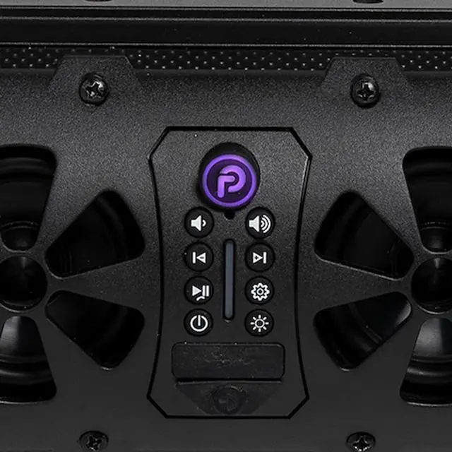 Alt view image 4 of 6 - Bazooka G3 Bluetooth 16 inch Party Bar | 450-watt Max Power | LED Lights | Party Button Music Sharing | Marine Grade Speakers | Off Road, Golf Cart, Marine, and Outdoor Speaker System