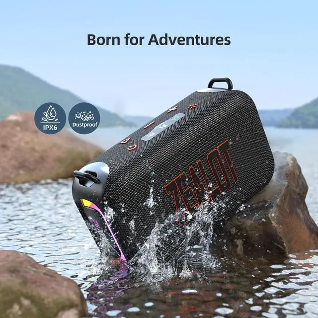 Alt view image 4 of 7 - ZEALOT Bluetooth Speaker, Portable Speakers for Home/Outdoor Use, 50W (60W Peak), IPX6 Waterproof, Wireless Dual Pairing, EQ, USB/TF/Line-in/ BT5.3, Travel Speaker Clear Sound with Bass for Party