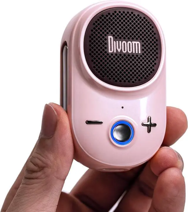Main image of Divoom Itour-S Portable Mini Wearable Bluetooth Speaker, Big Audio and Punchy Bass,Clip-On Design, IP67 Waterproof and Dustproof,10 Hours Playtime,Speaker for Home Travel Office and Outdoors (Pink)