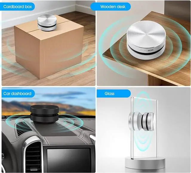 Alt view image 2 of 7 - Docooler 2 Pack True Wireless Speakers Wirelessly Sound Creative Portable Speaker Bone Conduction Speakers Mini Loud Stereo Sound Built-in Mic Sound Box