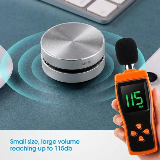 Alt view image 3 of 7 - Docooler Bone Conduction Speaker, Mini Bone Conduction Portable Speaker, Small Speaker, Wireless Speaker Stereo Bass Sound Creative Portable Speaker,Built-in Mic Sound for Home,Outdoor(Silver 1 Pack)