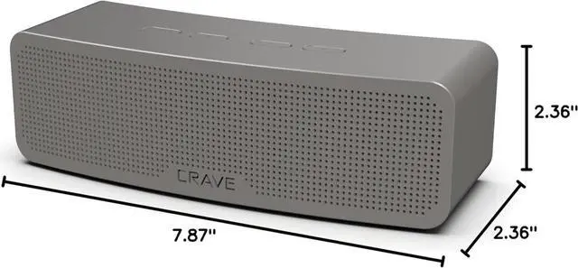 Alt view image 7 of 7 - Crave Curve Portable Bluetooth Wireless Intelligent Speaker with Enhanced Bass, Built-in Microphone and Speakerphone