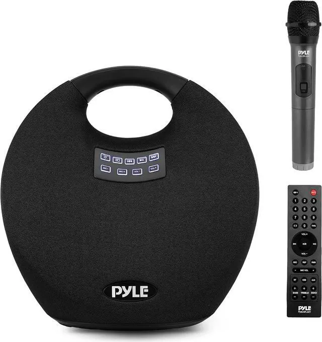 Main image of Pyle Wireless Portable Bluetooth Speaker, with Built in Rechargeable Battery, Wireless Microphone, Clear Surround Sound, 220 Watt Waterproof Speaker for Indoor and Outdoor Activities