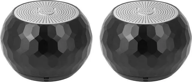 Main image of U Speakers Mini Bluetooth Computer Speaker 2-Pack Bundle with Matching Speaker, Built-in Mic & Selfie Remote Control, for Workspace, Desktop, Laptop, Mobile, Tablet, PC - Glam Black