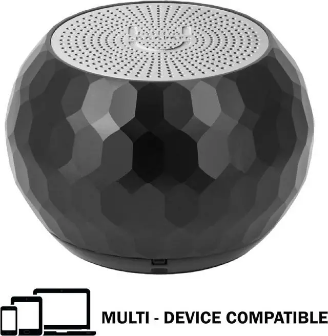 Alt view image 2 of 5 - U Speakers Mini Bluetooth Computer Speaker 2-Pack Bundle with Matching Speaker, Built-in Mic & Selfie Remote Control, for Workspace, Desktop, Laptop, Mobile, Tablet, PC - Glam Black
