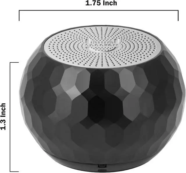 Alt view image 3 of 5 - U Speakers Mini Bluetooth Computer Speaker 2-Pack Bundle with Matching Speaker, Built-in Mic & Selfie Remote Control, for Workspace, Desktop, Laptop, Mobile, Tablet, PC - Glam Black