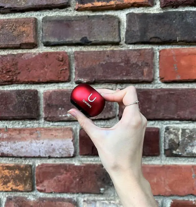 Alt view image 6 of 7 - U Speakers Mini Portable Wireless Bluetooth Speaker with Magnetic Base, Mic & Selfie Remote Control Active Lifestyle Travel Home Office Bundle with Coordinating Speaker, Pairing