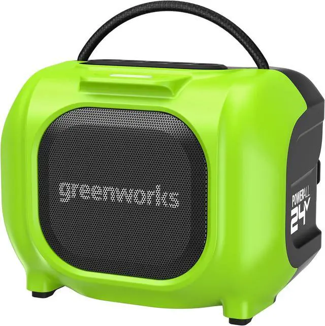 Main image of Greenworks 24V Bluetooth Compact Speaker, AC/DC Wireless Portable Worksite Speaker, Tool Only