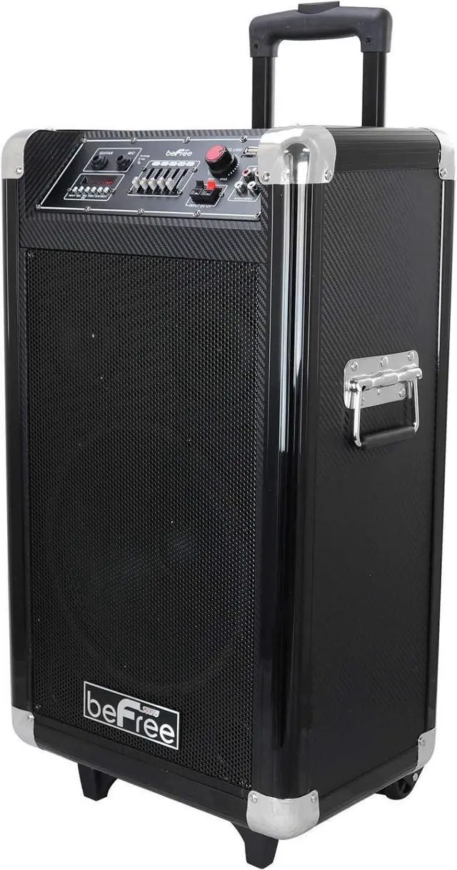 Alt view image 3 of 7 - beFree Sound Sleek 10 Inch Professional Portable Bluetooth PA Speaker with Remote Control, Microphone, FM Radio, SD and USB Inputs