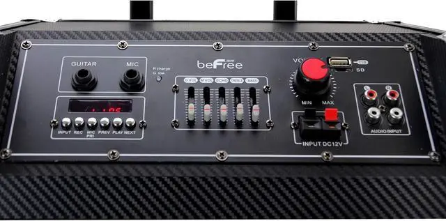 Alt view image 6 of 7 - beFree Sound Sleek 10 Inch Professional Portable Bluetooth PA Speaker with Remote Control, Microphone, FM Radio, SD and USB Inputs
