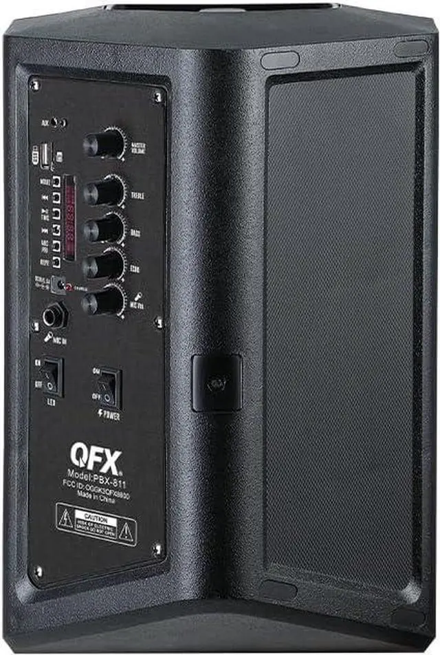 Alt view image 6 of 7 - QFX E-B8 8" Bluetooth Rechargeable Speaker with LED Circle and Party Lights
