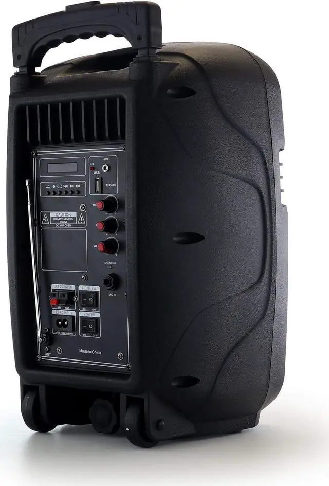 Alt view image 4 of 6 - beFree Sound 8 Inch Bluetooth Portable Party Speaker with USB, SD and Reactive Lights