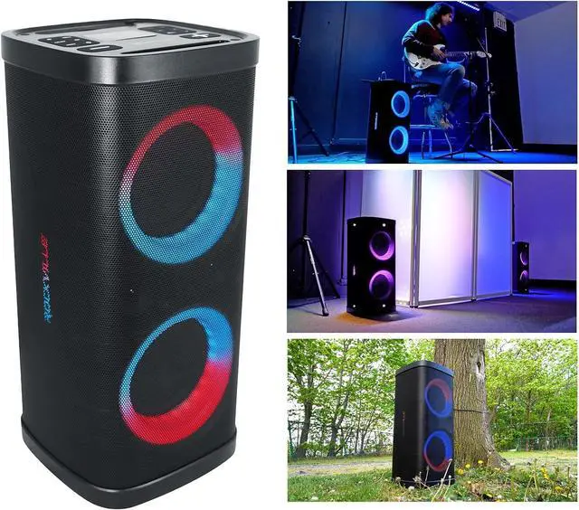 Alt view image 2 of 7 - Rockville BASS Party 65 V2 Rechargeable LED Wireless Link Bluetooth Speakers (2 Items)