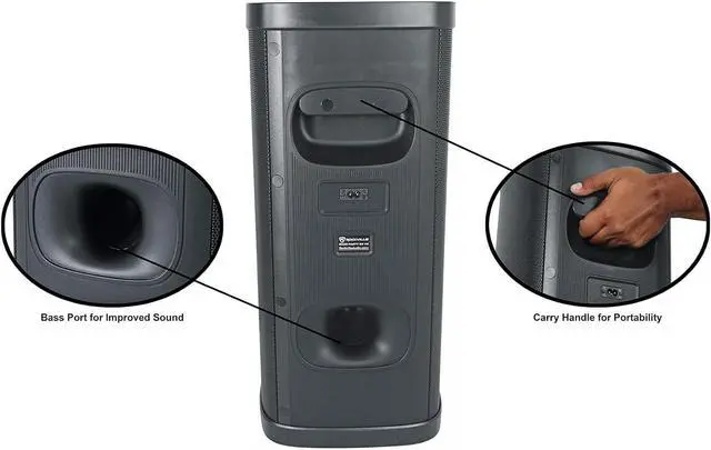 Alt view image 5 of 7 - Rockville BASS Party 65 V2 Rechargeable LED Wireless Link Bluetooth Speakers (2 Items)