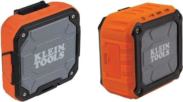 Main image of Klein Tools AEPJS2 and AEPJS1 Bluetooth Speakers With Magnetic Strip, Hook, Wireless Portable Jobsite Audio, Hands-Free Calls, IPX5 Waterproof, Worksite Ready
