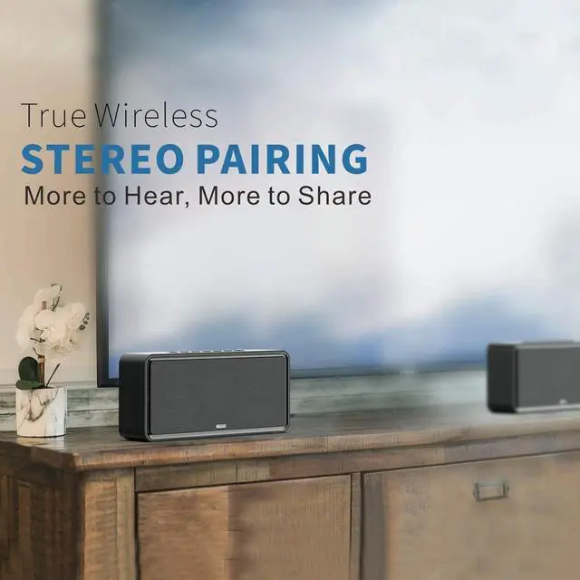 Alt view image 7 of 7 - DOSS SoundBox XL 32W Bluetooth Speaker Bundle Soundbox Touch Portable Bluetooth Wireless Speaker - Black
