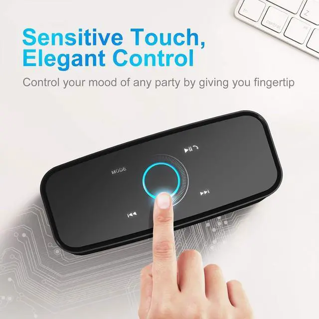 Alt view image 3 of 7 - DOSS SoundBox XL 32W Bluetooth Speaker Bundle Soundbox Touch Portable Bluetooth Wireless Speaker - Black