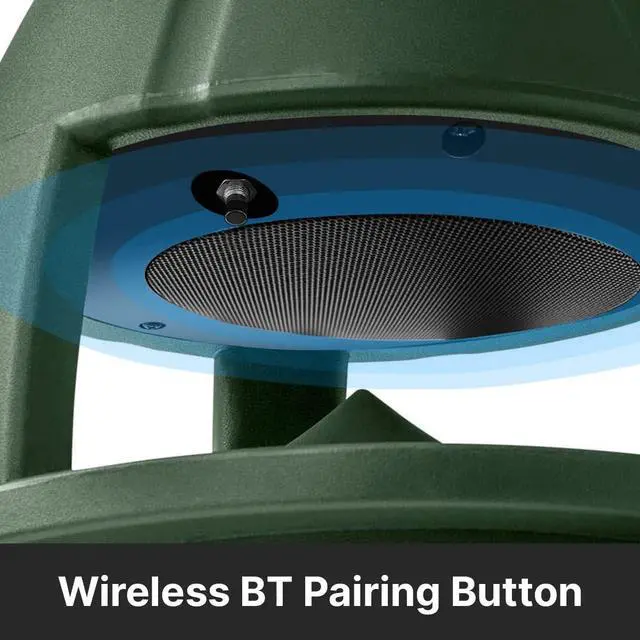 Alt view image 5 of 7 - Pyle Portable Waterproof Bluetooth Outdoor Garden Speaker - 6.5 Inch 6-1/2" Coaxial 2-Way IP56 Waterproof Outdoor Speaker for Garden, Pool Spa, Landscape, Supports TWS Connection - PGRDSP62BTB