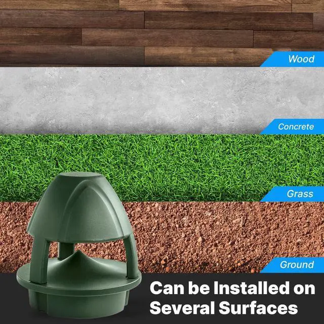 Alt view image 2 of 7 - Pyle Portable Waterproof Bluetooth Outdoor Garden Speaker - 6.5 Inch 6-1/2" Coaxial 2-Way IP56 Waterproof Outdoor Speaker for Garden, Pool Spa, Landscape, Supports TWS Connection - PGRDSP62BTB
