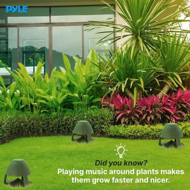 Alt view image 6 of 7 - Pyle Portable Waterproof Bluetooth Outdoor Garden Speaker - 6.5 Inch 6-1/2" Coaxial 2-Way IP56 Waterproof Outdoor Speaker for Garden, Pool Spa, Landscape, Supports TWS Connection - PGRDSP62BTB