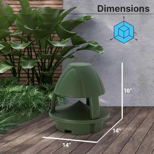 Alt view image 7 of 7 - Pyle Portable Waterproof Bluetooth Outdoor Garden Speaker - 6.5 Inch 6-1/2" Coaxial 2-Way IP56 Waterproof Outdoor Speaker for Garden, Pool Spa, Landscape, Supports TWS Connection - PGRDSP62BTB