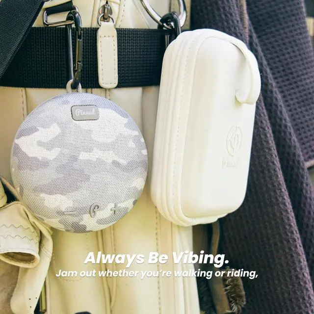 Alt view image 5 of 6 - Pinned 2.0 Dart Speaker - USB-C Rechargeable, 10+ Hour Battery, IPX7 Waterproof, Bag Clip Carabiner - Portable Bluetooth Speakers - Magnetic Golf Cart Speakers Bluetooth, American Flag