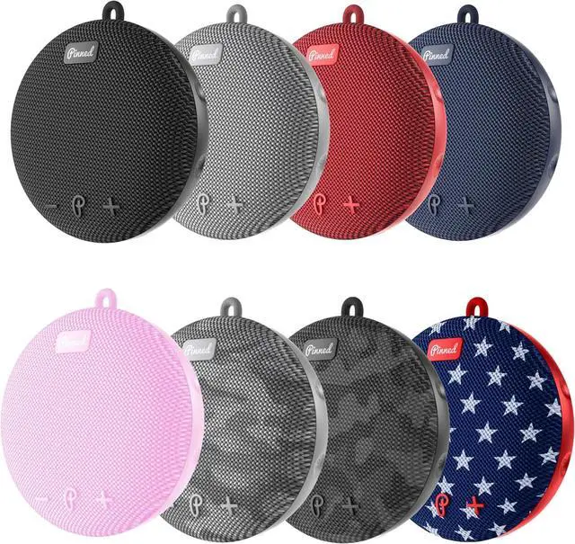 Alt view image 6 of 6 - Pinned 2.0 Dart Speaker - USB-C Rechargeable, 10+ Hour Battery, IPX7 Waterproof, Bag Clip Carabiner - Portable Bluetooth Speakers - Magnetic Golf Cart Speakers Bluetooth, American Flag