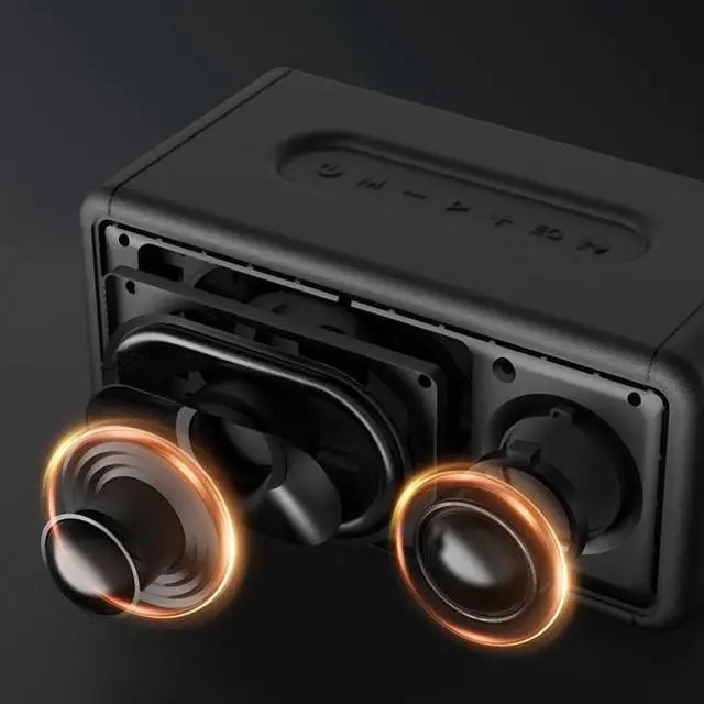 Alt view image 3 of 7 - Portable Bluetooth Speaker, IPX6 Waterproof, TWS, 30W Speakers, Bluetooth 5.3, with MIC Support for Call Function, TF/USB/AUX Playback, Type-C Charging,for Home/Party/Outdoor/Beach (Black)