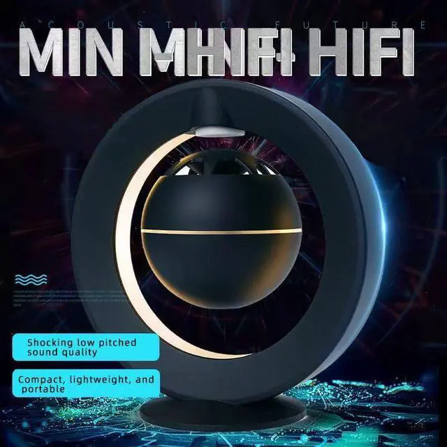 Alt view image 5 of 7 - Magnetic Levitation Wireless Speaker, Suspended Floating Speakers with LED for Home Office Decor Cool Tech Gadgets,Creative Birthday Gifts