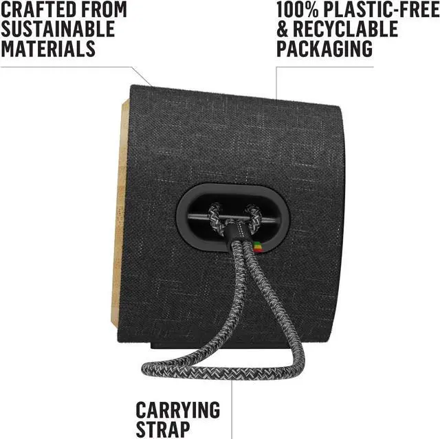 Alt view image 3 of 7 - House of Marley Get Together 2 Mini: Portable Speaker with Wireless Bluetooth Connectivity, 15 Hours of Playtime and Sustainable Materials, Signature Black