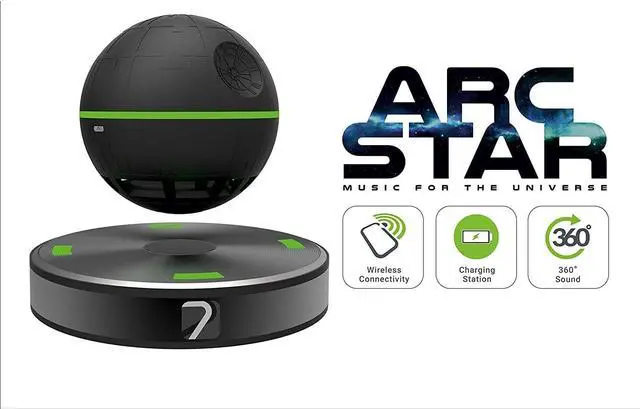 Alt view image 2 of 6 - Arc Star Floating Speaker, Levitating Bluetooth Speaker, Bluetooth and NFC, 360° Sound, Wireless Speakers for Home Office Decor, Cool Tech Gadgets, Creative for Kids Men Women