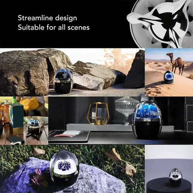 Alt view image 3 of 7 - Bewinner Ferrofluid Speaker - Dancing Ferrofluid Sound Visualizer with Colourful Lights, Portable Magnet Liquid Speaker, Cool Tech Gadgets for Men