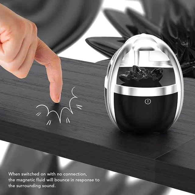 Alt view image 2 of 7 - Bewinner Ferrofluid Speaker - Dancing Ferrofluid Sound Visualizer with Colourful Lights, Portable Magnet Liquid Speaker, Cool Tech Gadgets for Men