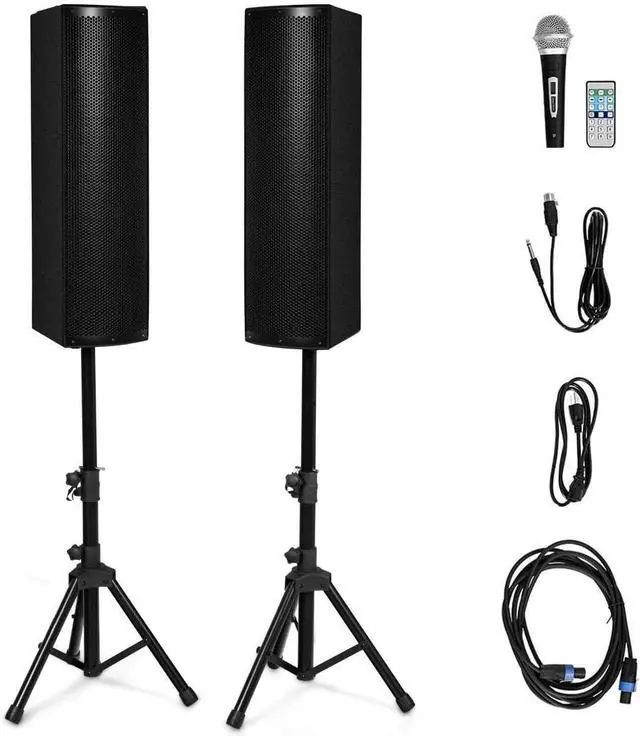 Main image of Costzon Active 3-Way 6.5'' 2000W All-in-one PA Speaker DJ Loud Speaker with Bluetooth, USB/SD Card Input, MP3 FM Radio, Wireless Remote Control for Indoor Outdoor Party Wedding