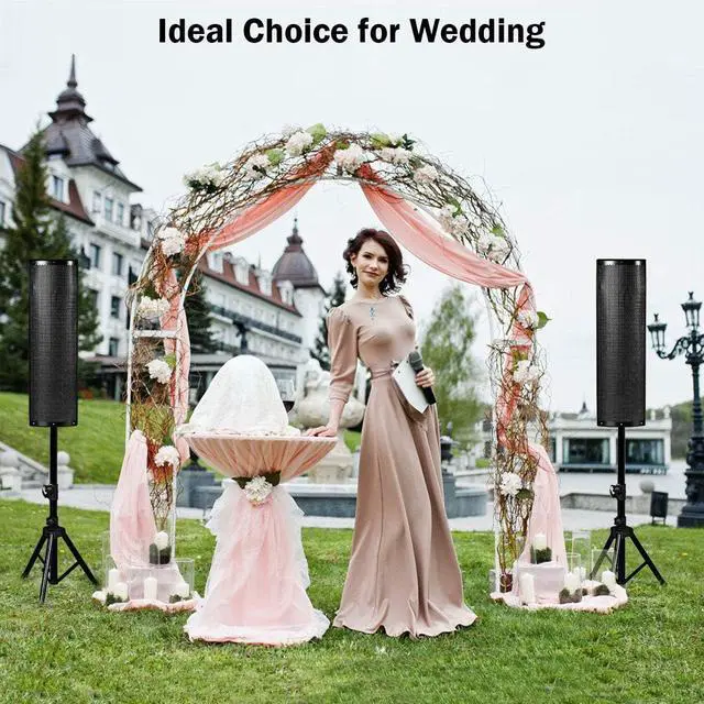 Alt view image 3 of 7 - Costzon Active 3-Way 6.5'' 2000W All-in-one PA Speaker DJ Loud Speaker with Bluetooth, USB/SD Card Input, MP3 FM Radio, Wireless Remote Control for Indoor Outdoor Party Wedding