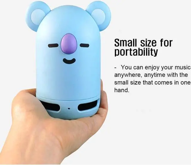 Alt view image 4 of 7 - BT21 Official Friends Duo Bluetooth Stereo Portable Speaker & Figure Set for Home, Outdoors, Travel (Speaker CHIMMY + Figure MANG)