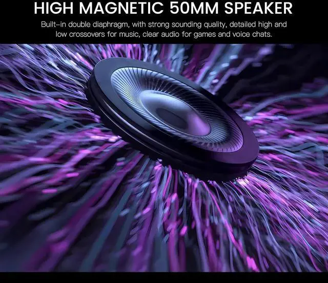 Alt view image 3 of 7 - EKSA USB Gaming Headset for PC, Computer Gaming Headphones with Detachable Microphone Noise Cancelling, 7.1 Surround Sound, 50MM Driver, Wired Headset for PS4 PS5, Xbox One, Laptop (Yellow)