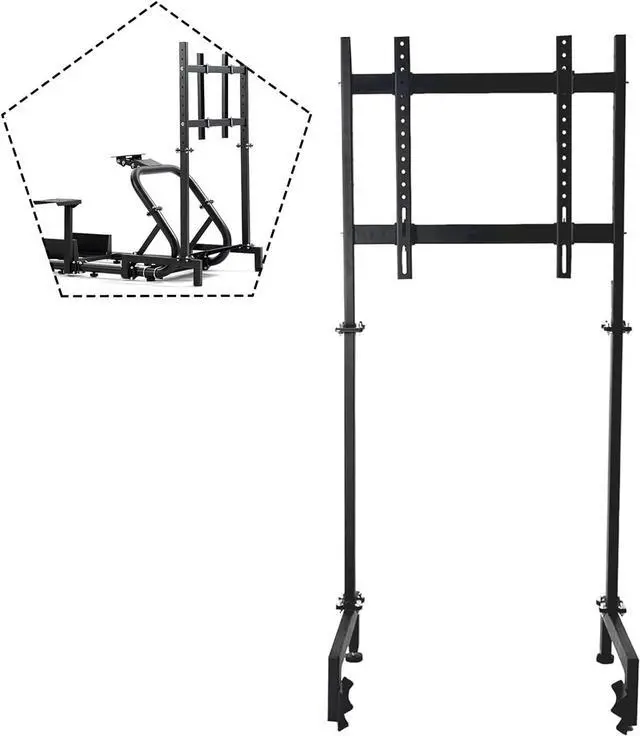 Main image of Minneer Monitor Stand Accessories of 50mm Round Tube Racing Simulator Cockpit Fit for Dardoo/Anman/Marada Racing Stand,Height Adjustable Display TV Mount,Suitable for Gaming Wheel Stand