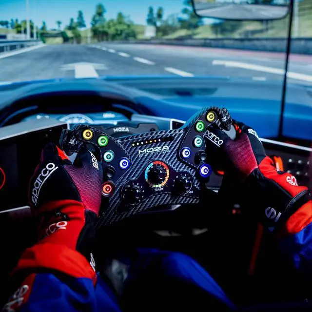 Alt view image 2 of 7 - MOZA KS Steering Wheel 300mm Butterfly Style GT Racing Wheel, Fully Customizable Sim Racing Gaming Simulator, Compatible with 3rd-Party Bases via Hub