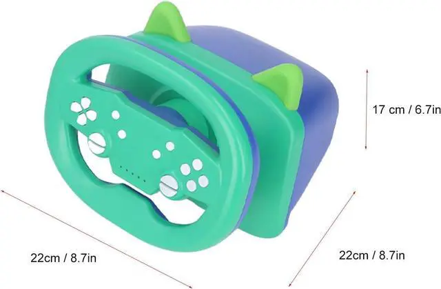 Alt view image 2 of 7 - PC Steering Wheel V3II 180° Gaming Racing Wheel forSeries PC, One, Switch - Black with Pedals, Paddles (Greenish Blue)