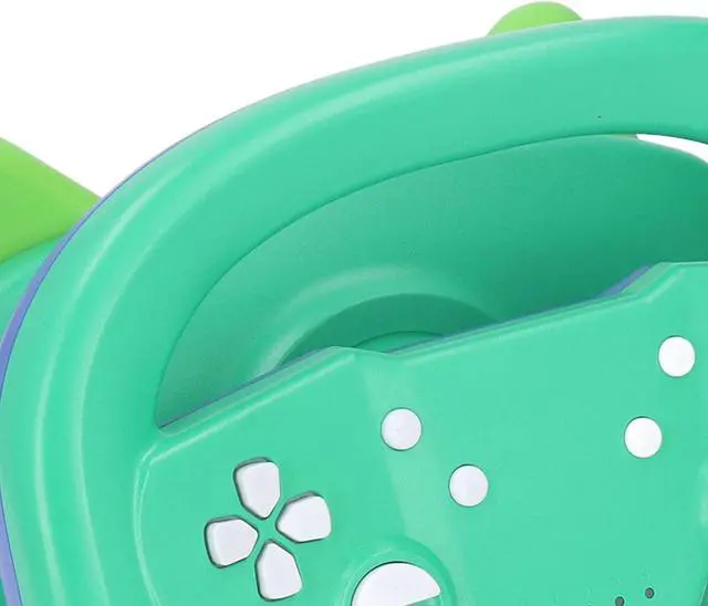 Alt view image 5 of 7 - PC Steering Wheel V3II 180° Gaming Racing Wheel forSeries PC, One, Switch - Black with Pedals, Paddles (Greenish Blue)