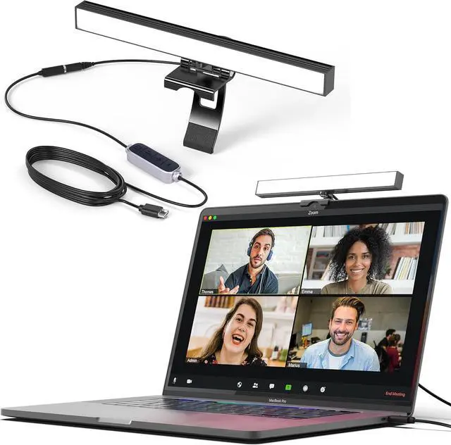 Main image of HumanCentric Video Conference Lighting - Webcam Light for Streaming, LED Monitor and Laptop Light for Video Conferencing, Zoom Lighting for Computer, Upgrade Light for Zoom Meetings, Single Kit