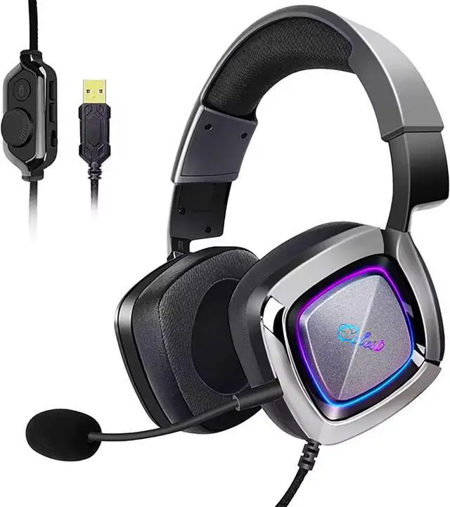 Main image of QOA Kinera Gaming Headset with Microphone,Xbox Headset with 7.1 Surround Sound,Wired Over-Ear Headphones,PC Game Headsets,Soft Ear Pads,USB Port,Cool Light,for Computer, Laptop,Xbox, Ps4, Ps5, Switch